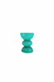 Vase vintage en verre turquoise