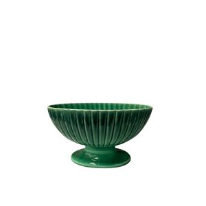 Vase sur pied en céramique turquoise